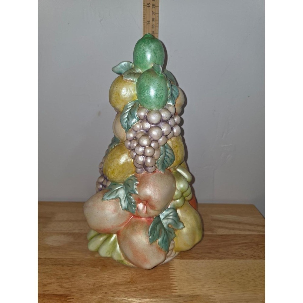 vintage hand-painted ceramic fruit topiary centerpiece Holland Mold